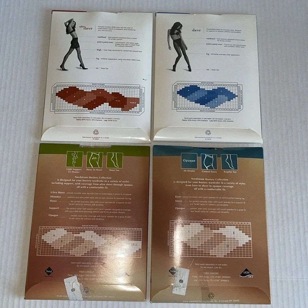 NWT Nordstrom 4 Pack Hosiery Bundle